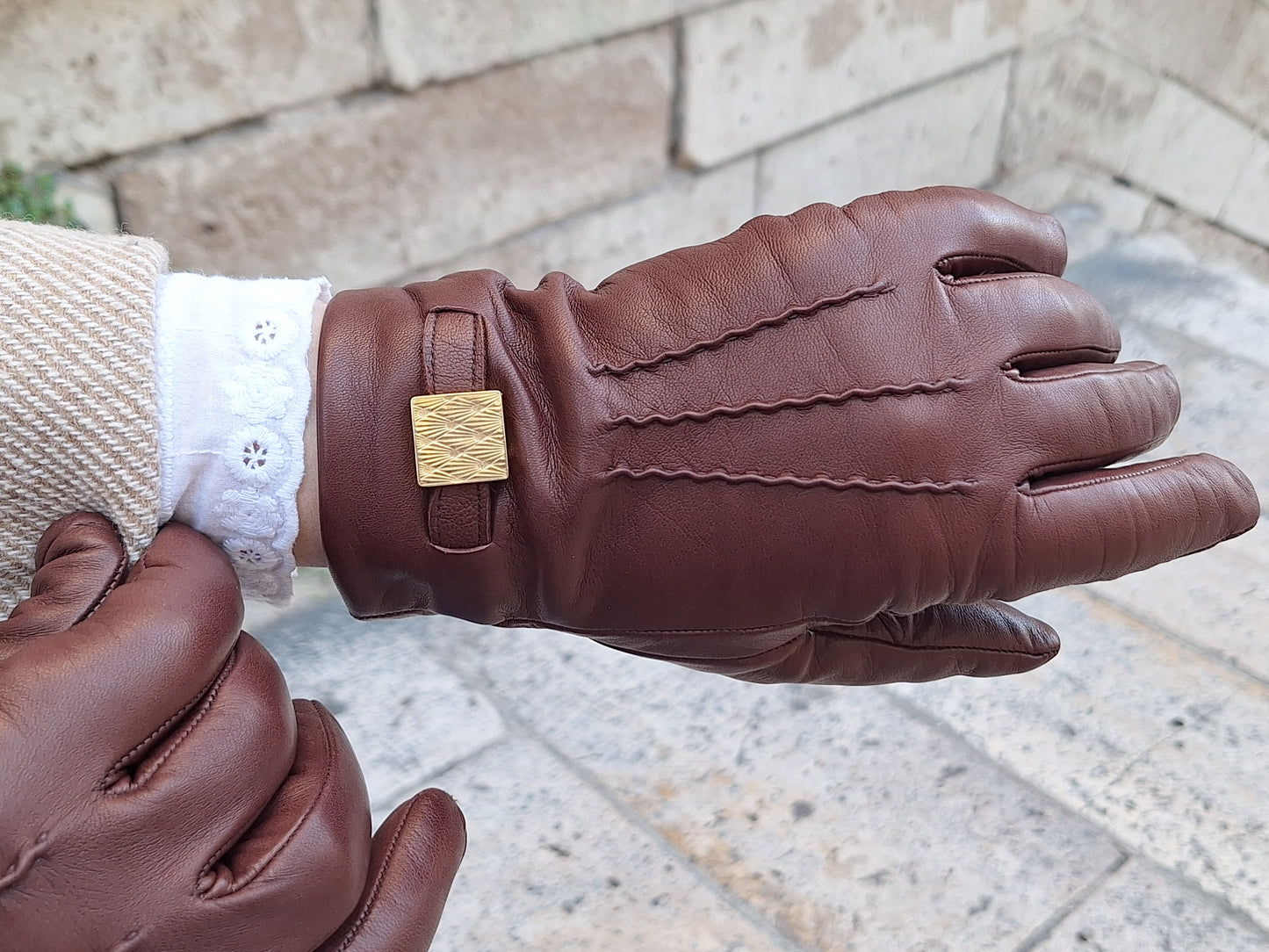 Gants Marron